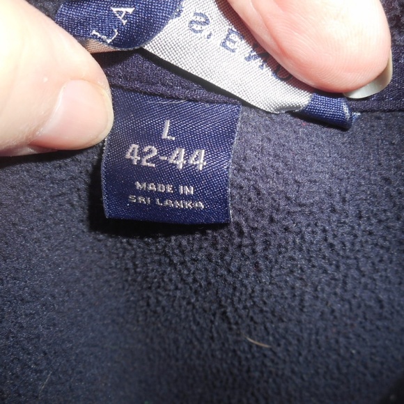 Lands' End henley fleece Pullover top - Picture 5 of 6